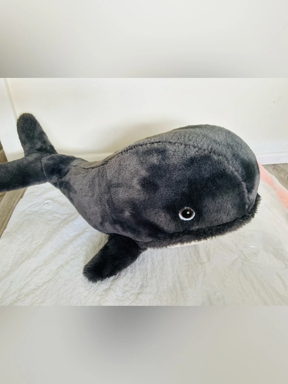 Hug Me Plush Gray Beluga Whale 18 inch Stuffed Animal